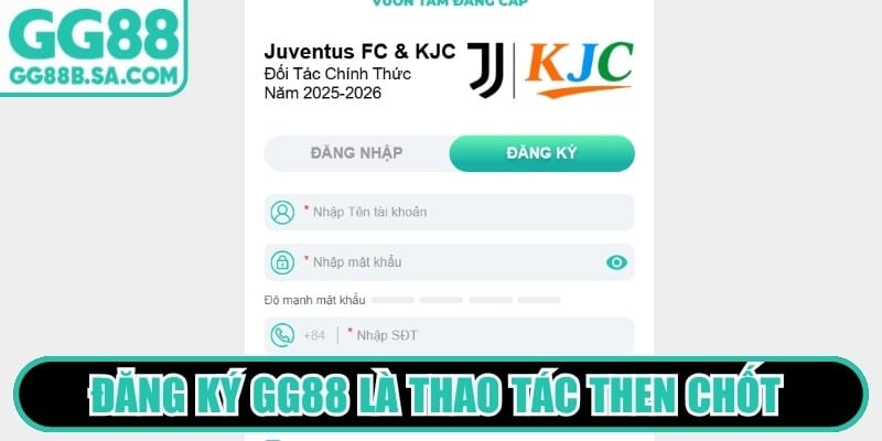 Đăng ký GG88 là thao tác then chốt giúp xác thực danh tính cá cược